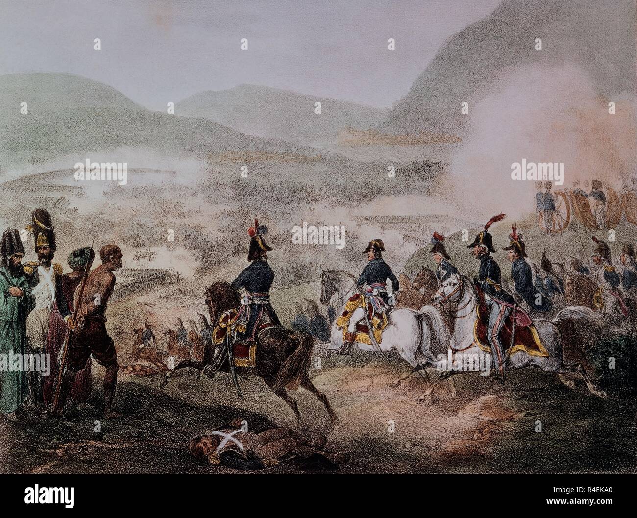 NAPOLEON EN LA BATALLA DEL MONTE TABOR 16/4/1799 - 2000 FRANCESES MANDADOS POR KLEBER. Location: PRIVATE COLLECTION. Stock Photo