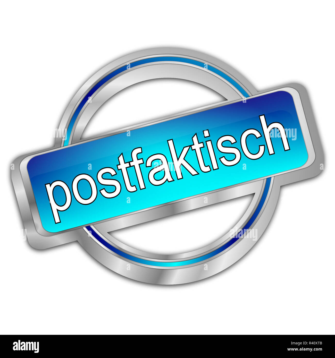 post-truth button - in german post facto - 3d illustration Stock Photo
