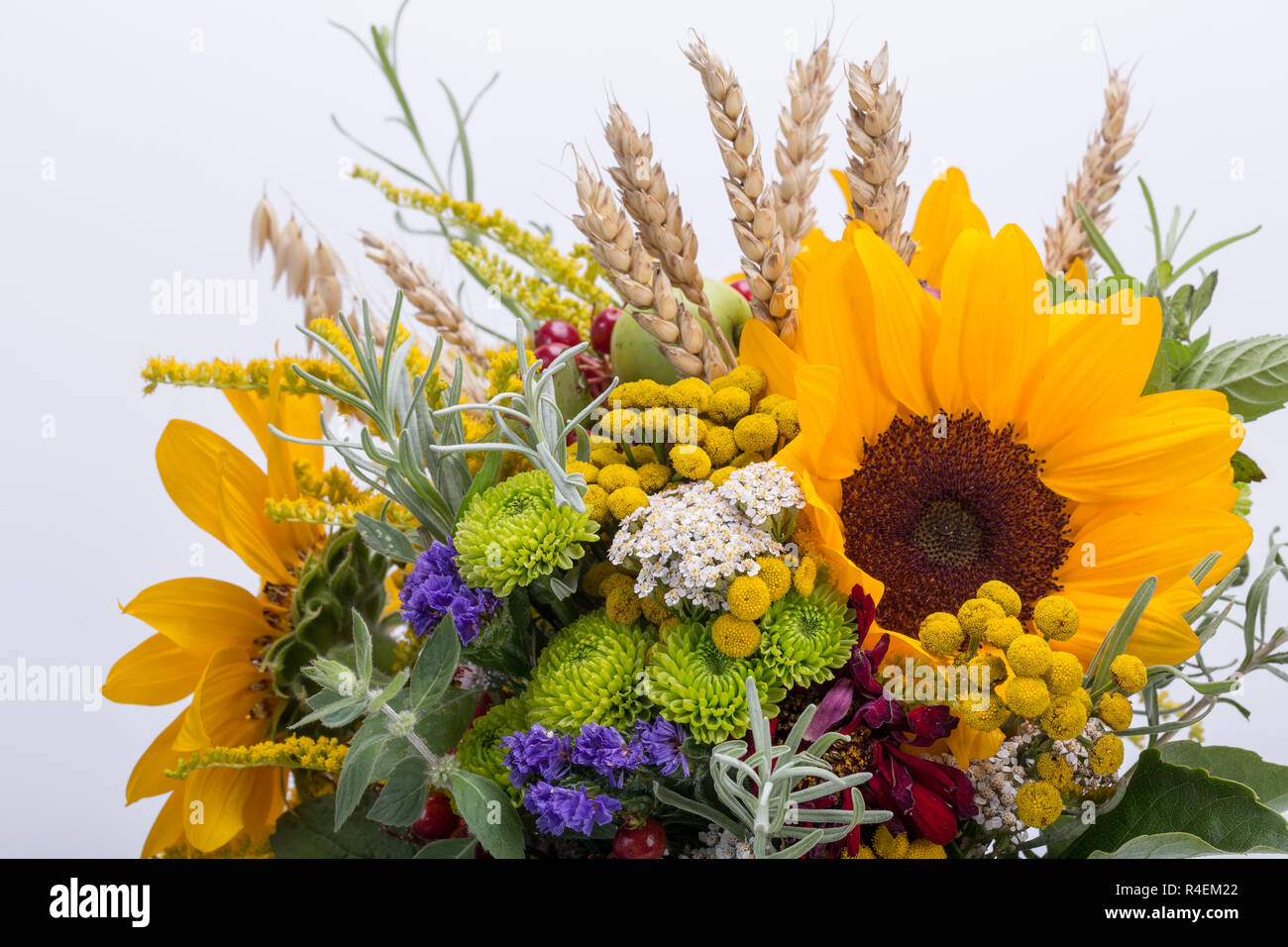 beautiful bouquets of flowers and herbs Stock Photo Alamy