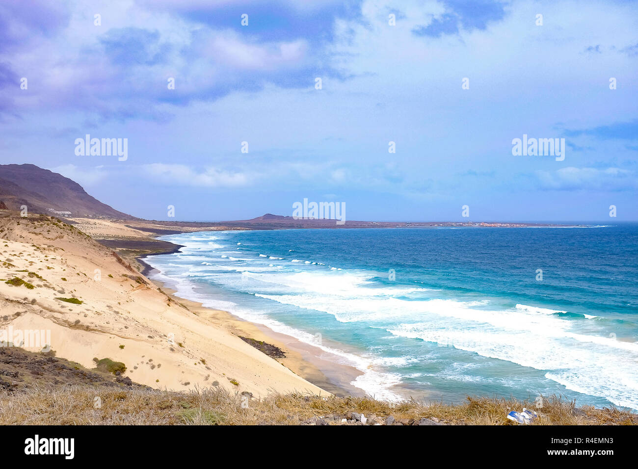 Empty beach, Sao Vicente, Cape Verde Stock Photo