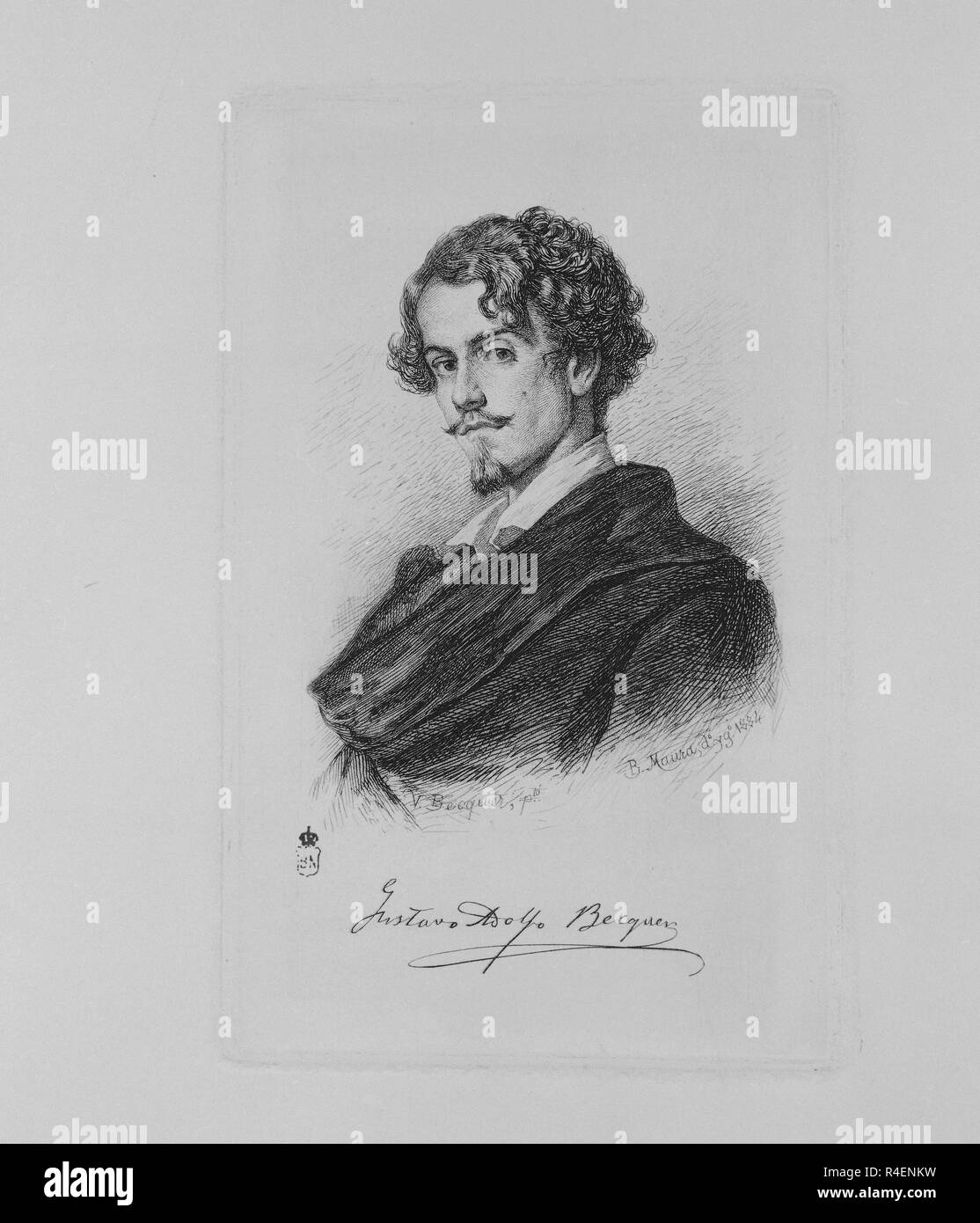 GUSTAVO ADOLFO BECQUER (1836/1870) - POETA ROMANTICO ESPAÑOL. Location:  PRIVATE COLLECTION. MADRID. SPAIN Stock Photo - Alamy