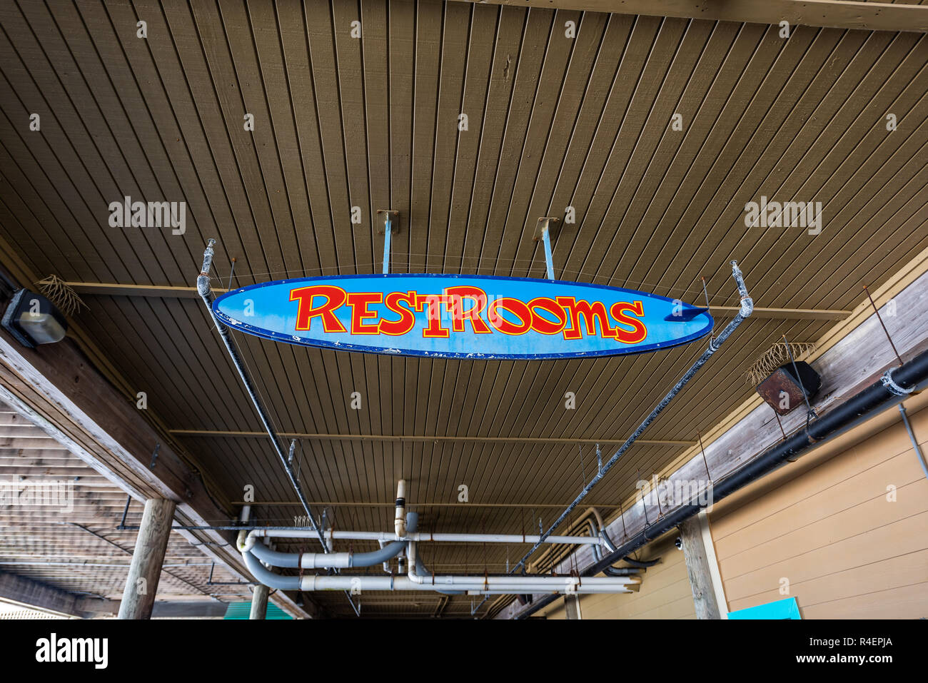 Fort Walton Beach, USA April 24, 2018 Okaloosa Island Restrooms