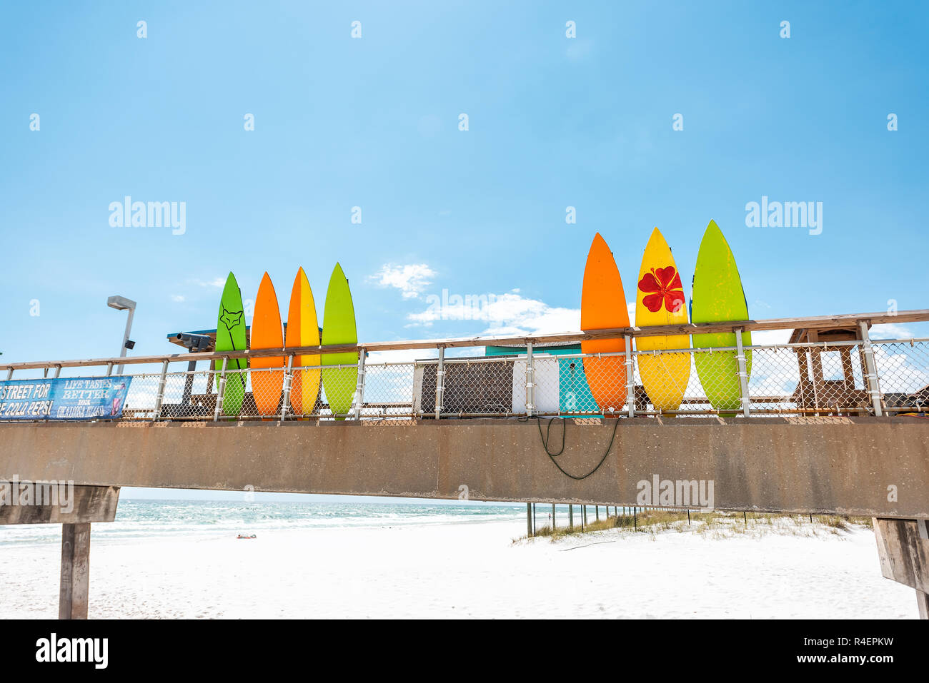 Fort Walton Beach, USA April 24, 2018 Okaloosa Island fishing pier