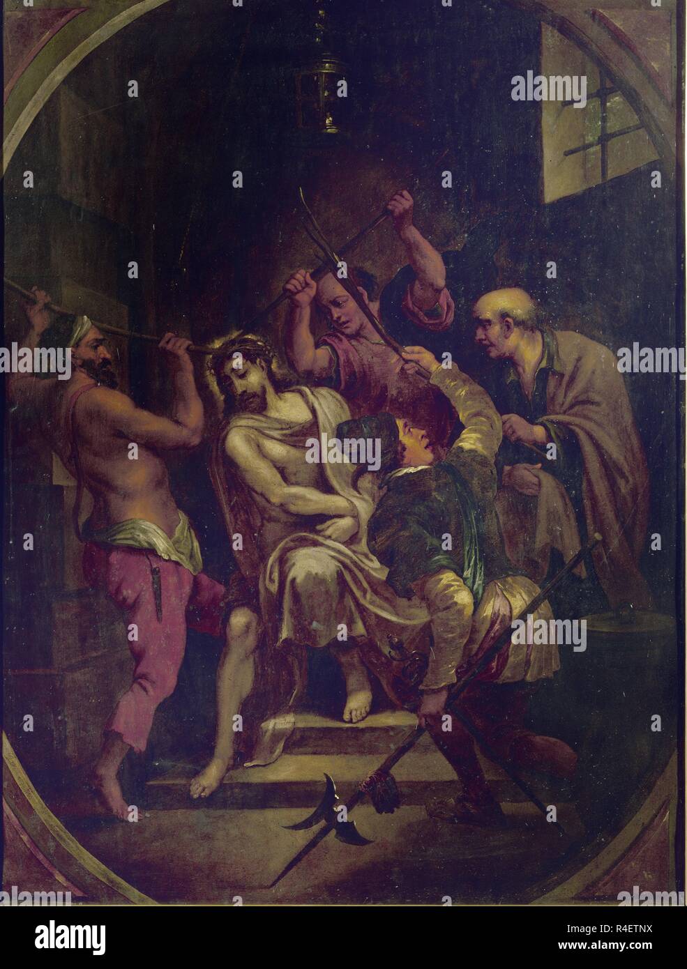 LA FLAGELACION - SIGLO XVII. Author: Teniers. Location: PRIVATE COLLECTION. MADRID. SPAIN. Stock Photo