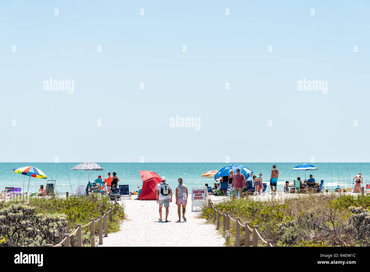 Sanibel Island, USA April 29, 2018 Bowman's beach with sandy trail