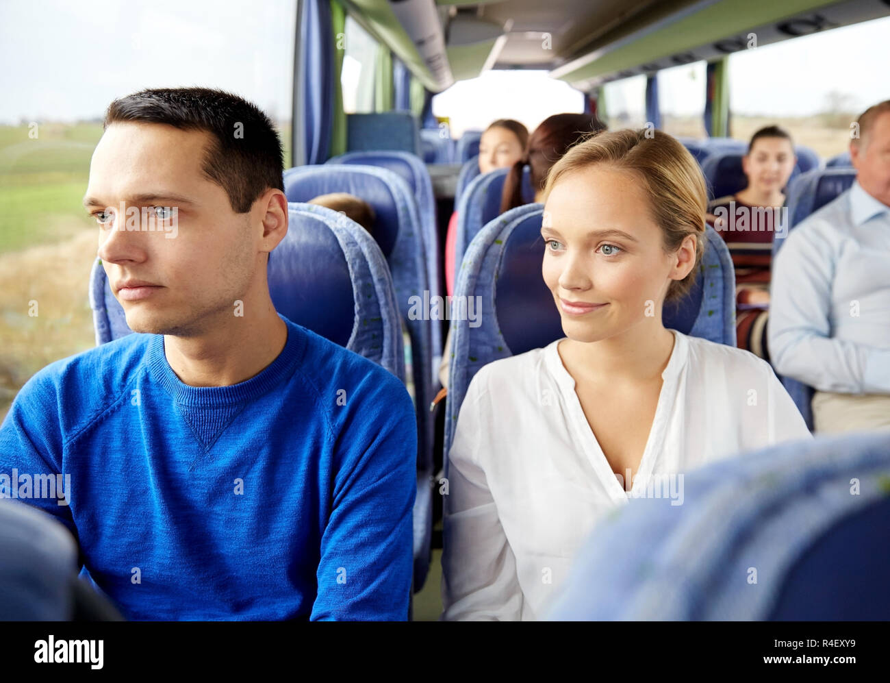 Coach passengers happy hi-res stock photography and images - Alamy