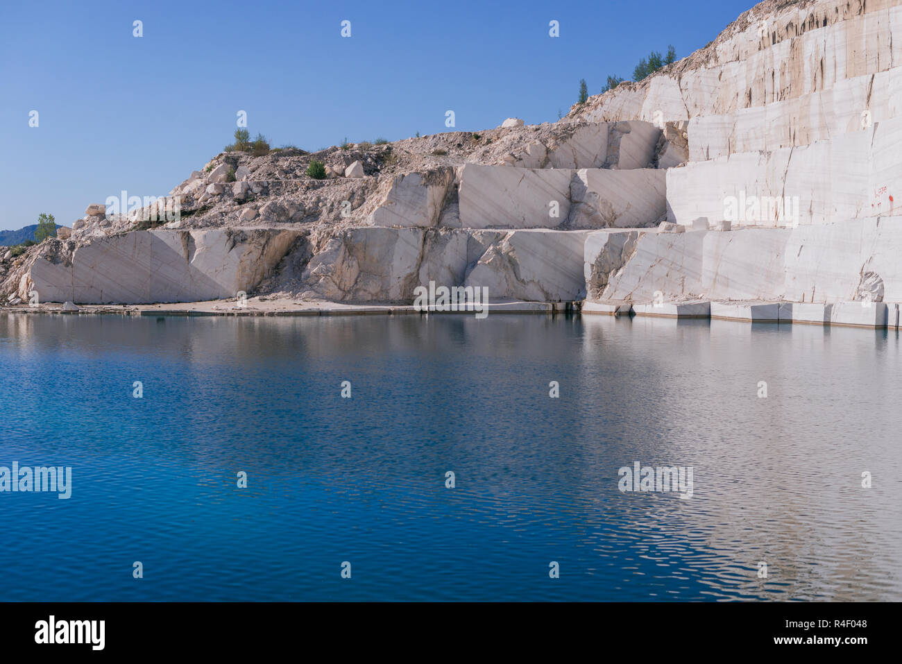 Landscape in the mountains of marble rocks Stock Photo - Alamy