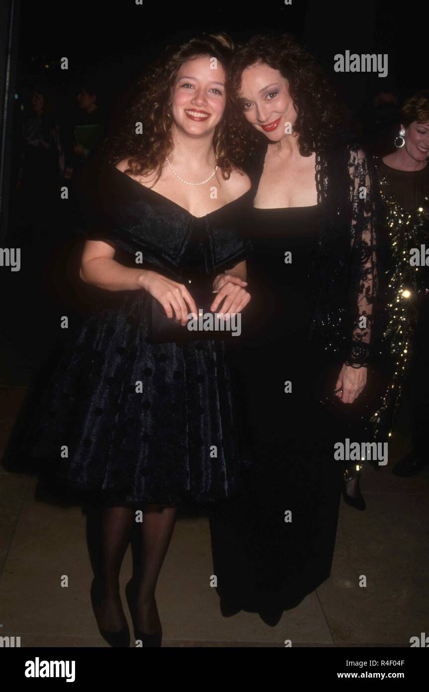BEVERLY HILLS, CA - FEBRUARY 26: Actresses Ginna Carter and mother Dixie Carter attend the Ninth Annual Soap Opera Digest Awards on February 26, 1993 at the Beverly Hilton Hotel in Beverly Hills, California. Photo by Barry King/Alamy Stock Photo Stock Photo
