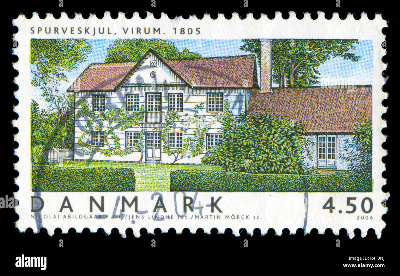 Postage stamp from Denmark in the Danish houses II series issued in 2004 Stock Photo