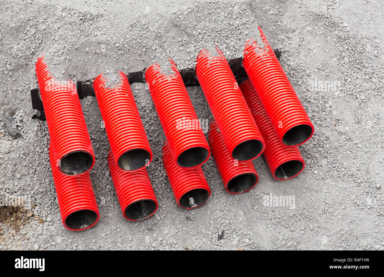 close up of pipes sticking out ground Stock Photo Alamy