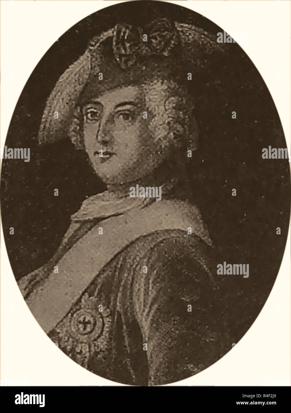 Frederick the Great (Friedrich der Große) , King of Prussia as a young man (succeeded to the throne 1740) also Elector of Brandenburg -nicknamed Der Alte Fritz (The Old Fritz).He was a proponent of enlightened absolutism Stock Photo