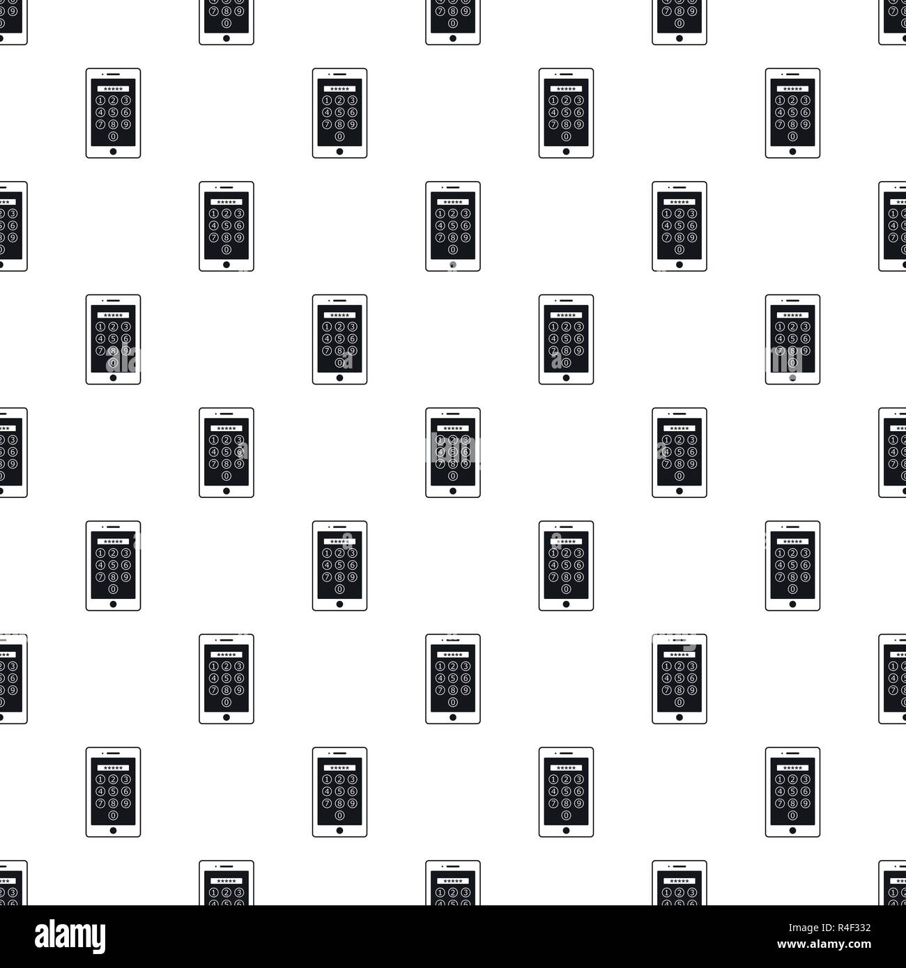 Device lock code pattern seamless vector repeat geometric for any web design Stock Vector