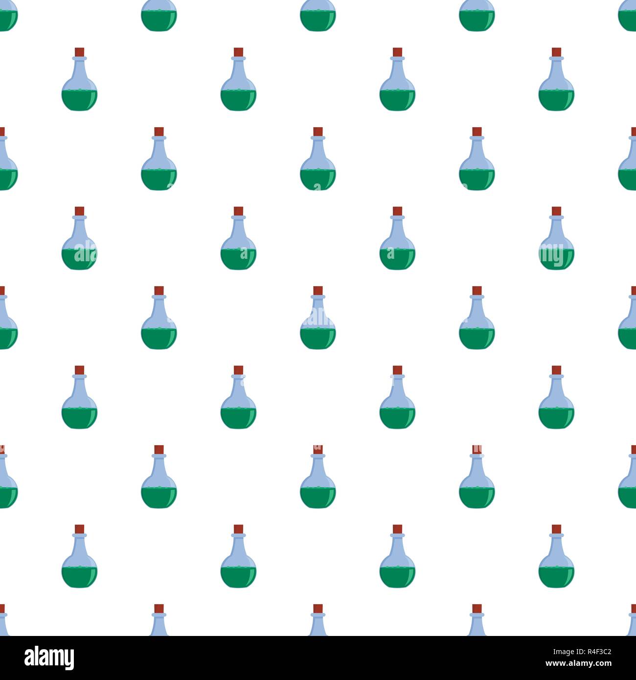 Round flask pattern seamless vector repeat for any web design Stock Vector