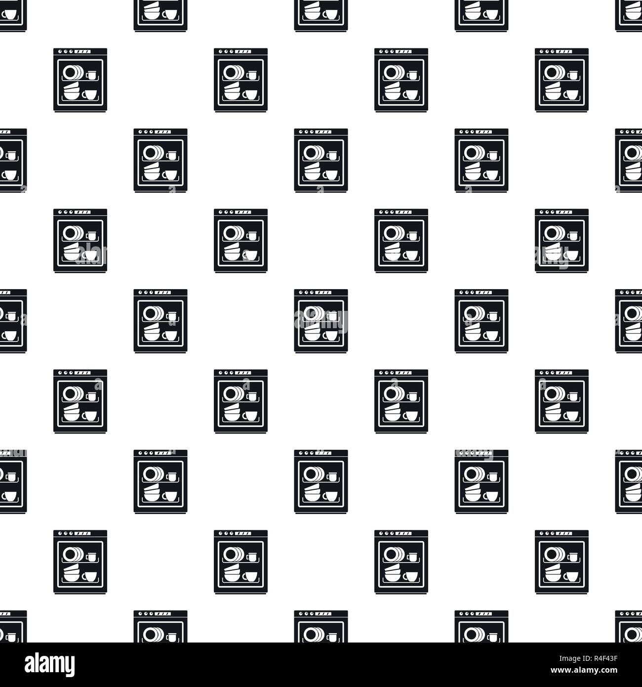 Dishwasher pattern seamless vector repeat geometric for any web design Stock Vector