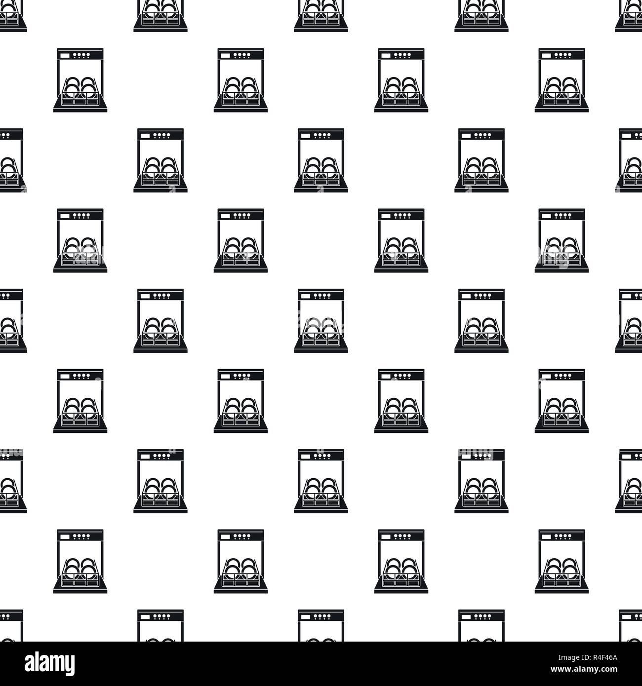 Open dishwasher pattern seamless vector repeat geometric for any web design Stock Vector