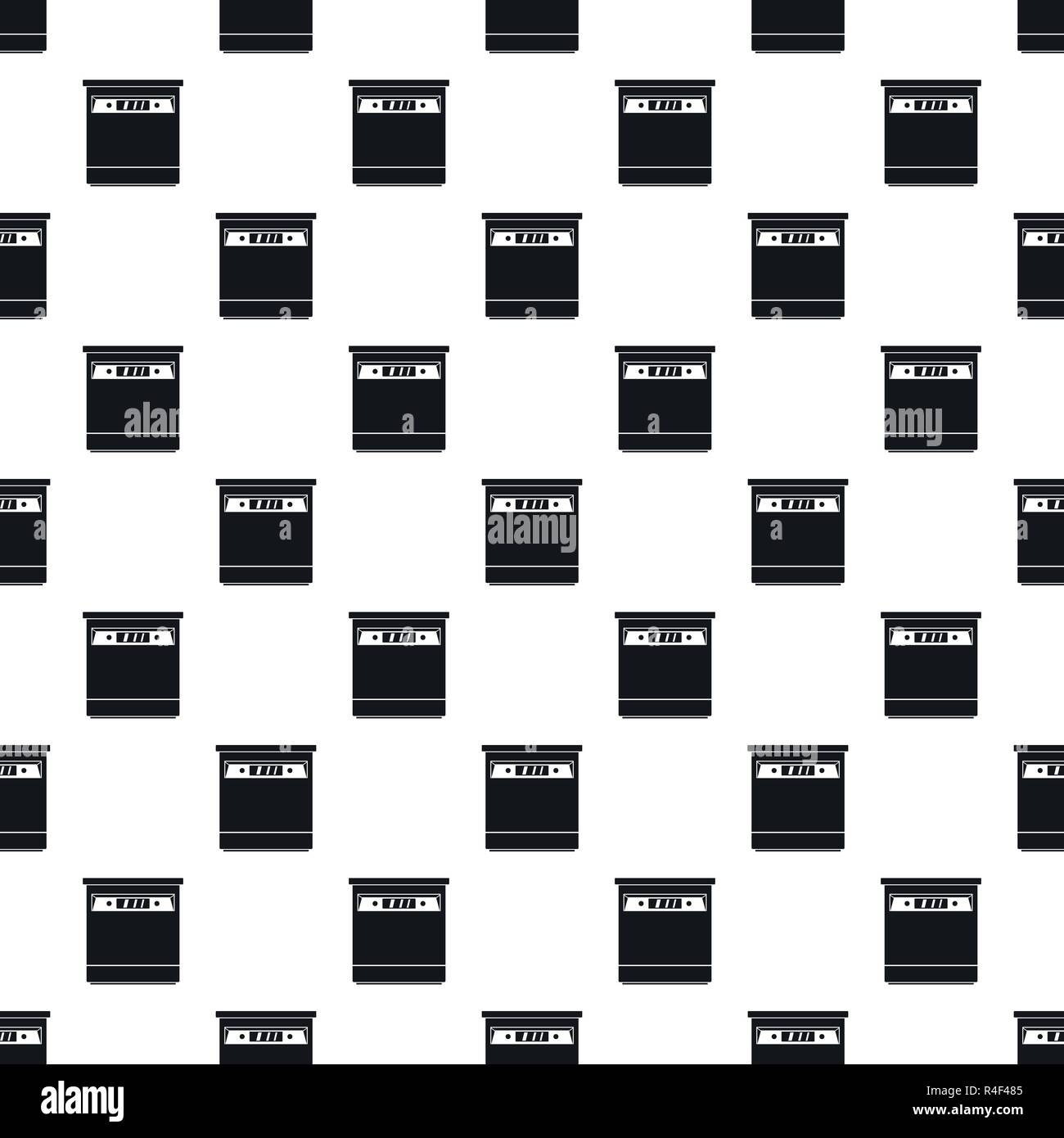 Closed dishwasher pattern seamless vector repeat geometric for any web design Stock Vector