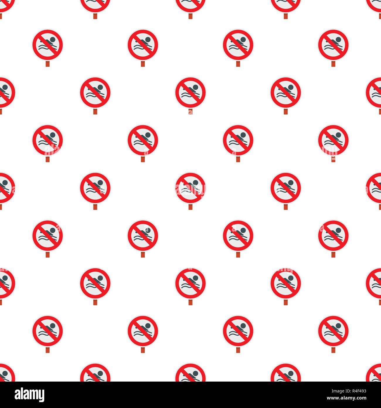 No swimming pattern seamless vector repeat for any web design Stock Vector