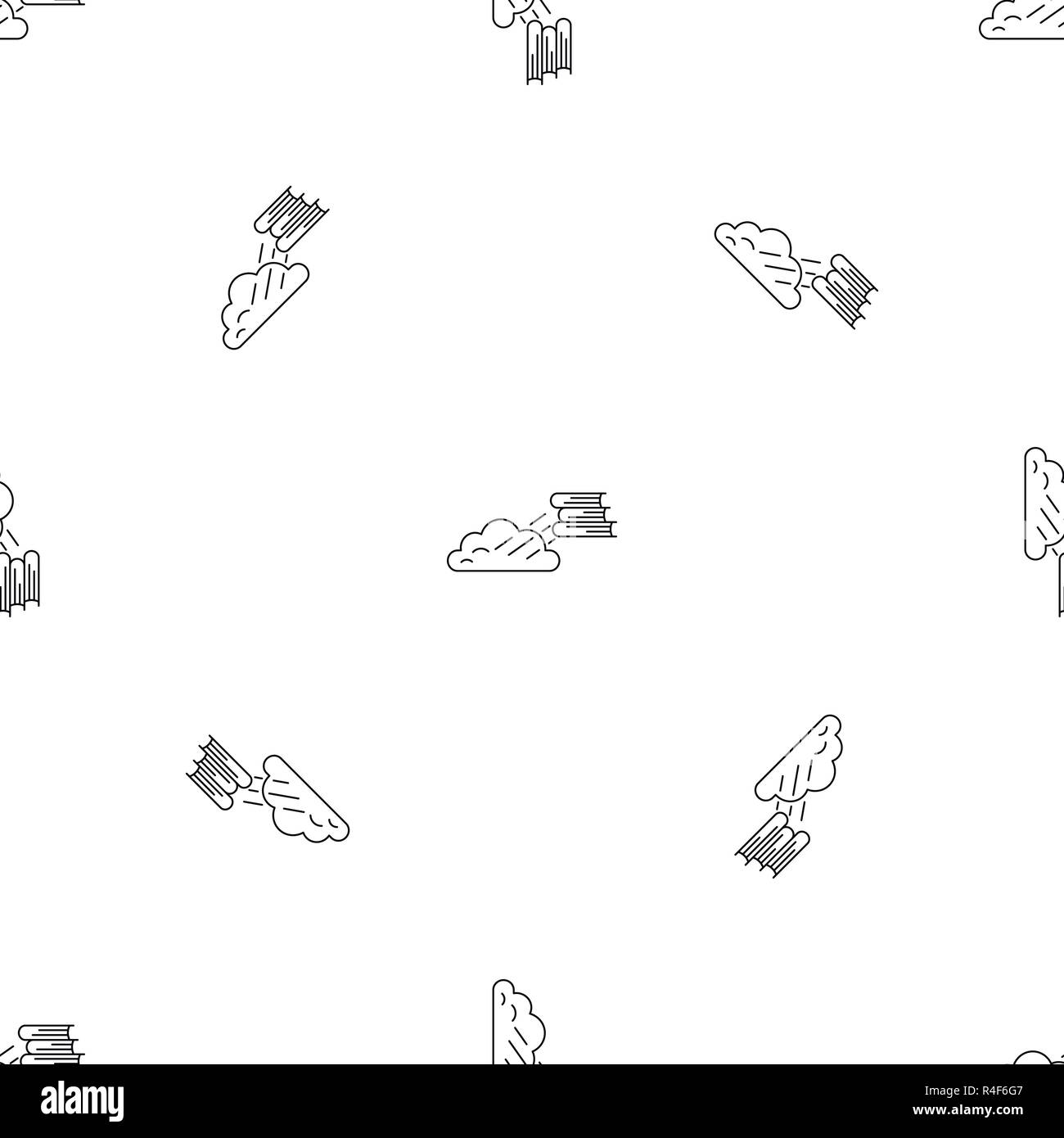Book cloud transfer pattern seamless vector repeat geometric for any web design Stock Vector