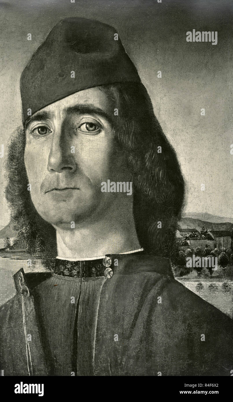 Portrait of a Man, painting by Filippo Mazzola Stock Photo Alamy
