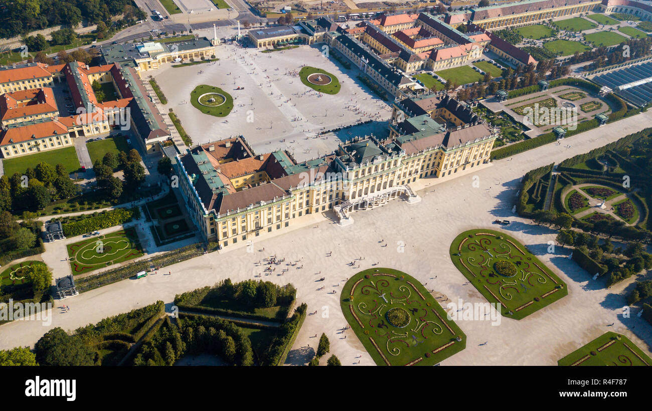 Schönbrunn Palace or Schloß Schönbrunn, Vienna, Austria Stock Photo