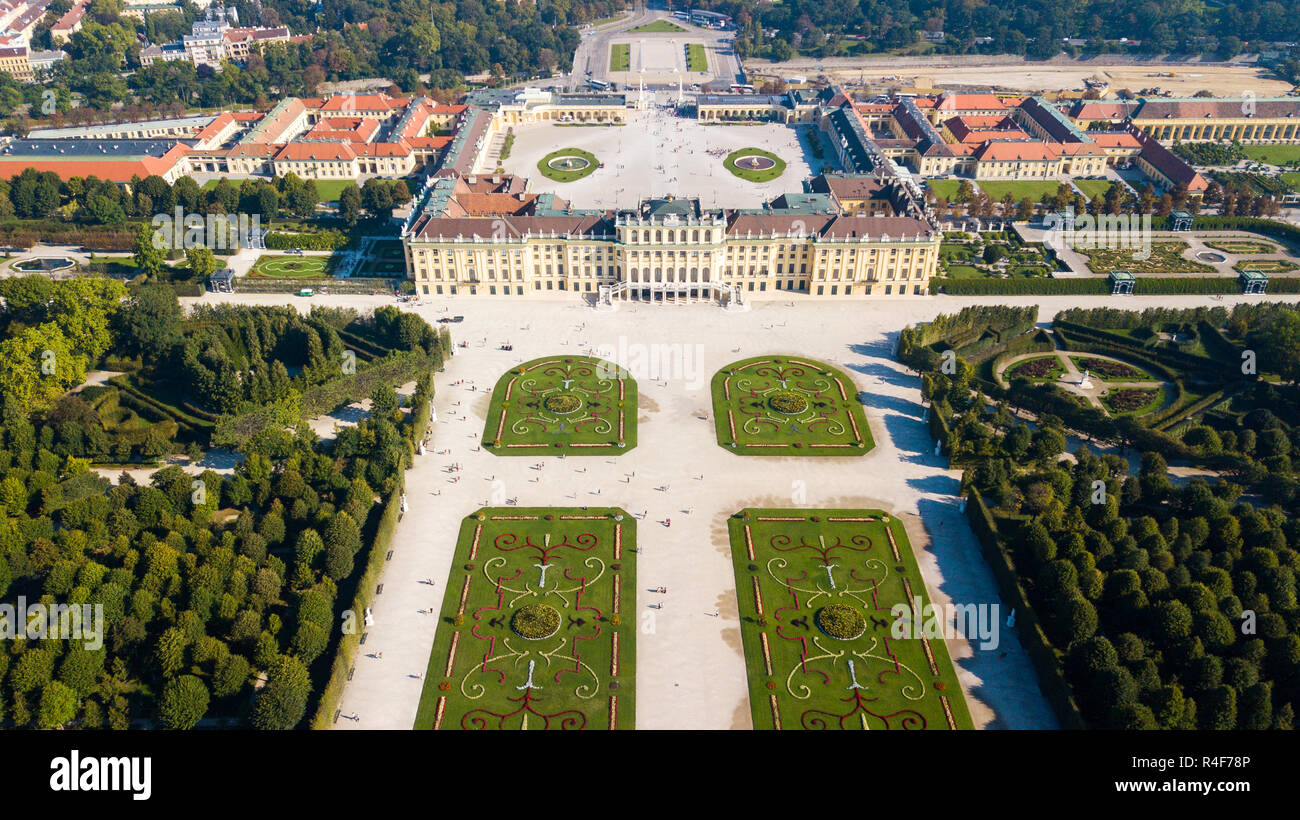 Schönbrunn Palace or Schloß Schönbrunn, Vienna, Austria Stock Photo