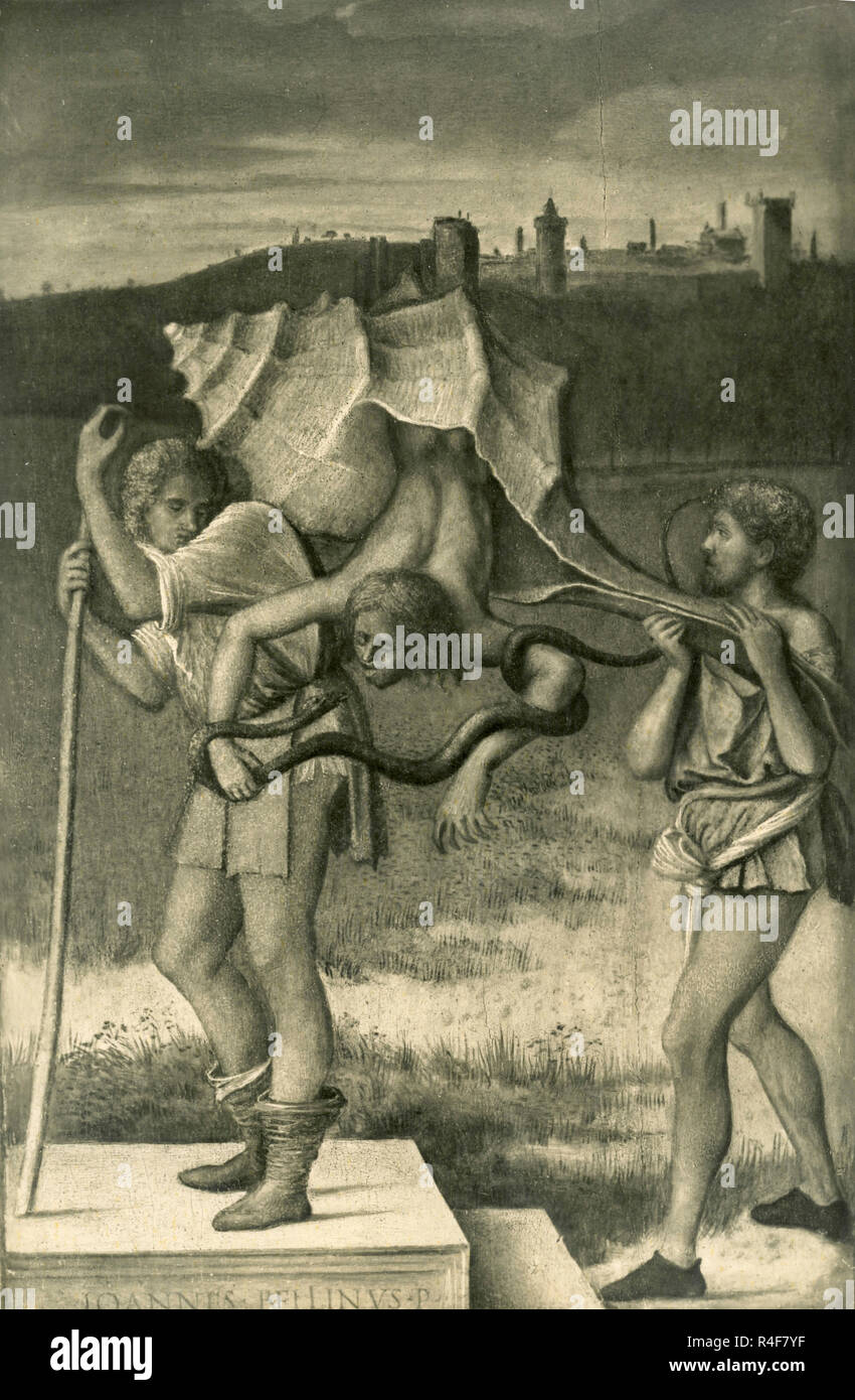 The Falsehood Painting By Giovanni Bellini Stock Photo Alamy