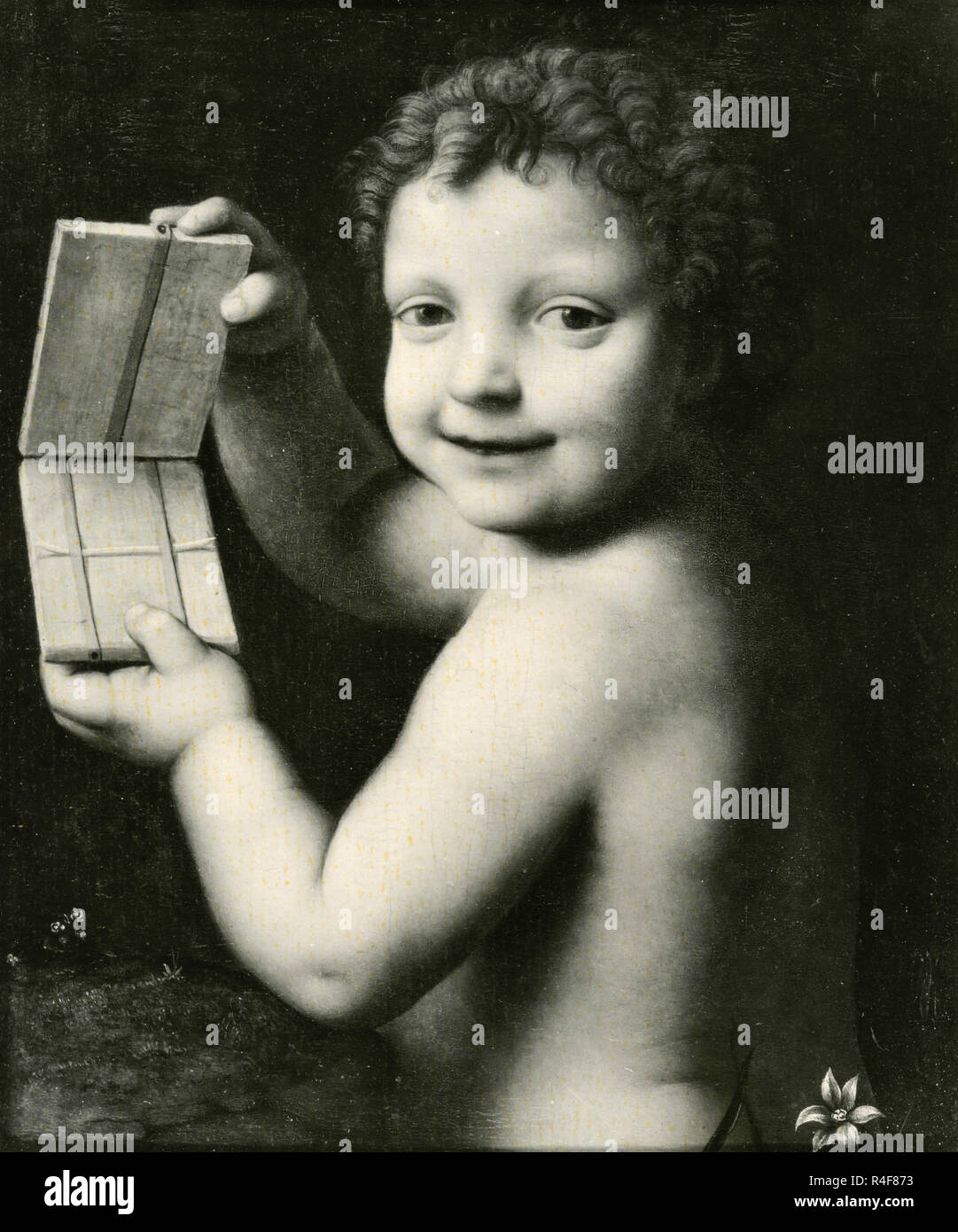 A Boy with a Puzzle, painting by Bernardino Luini Stock Photo
