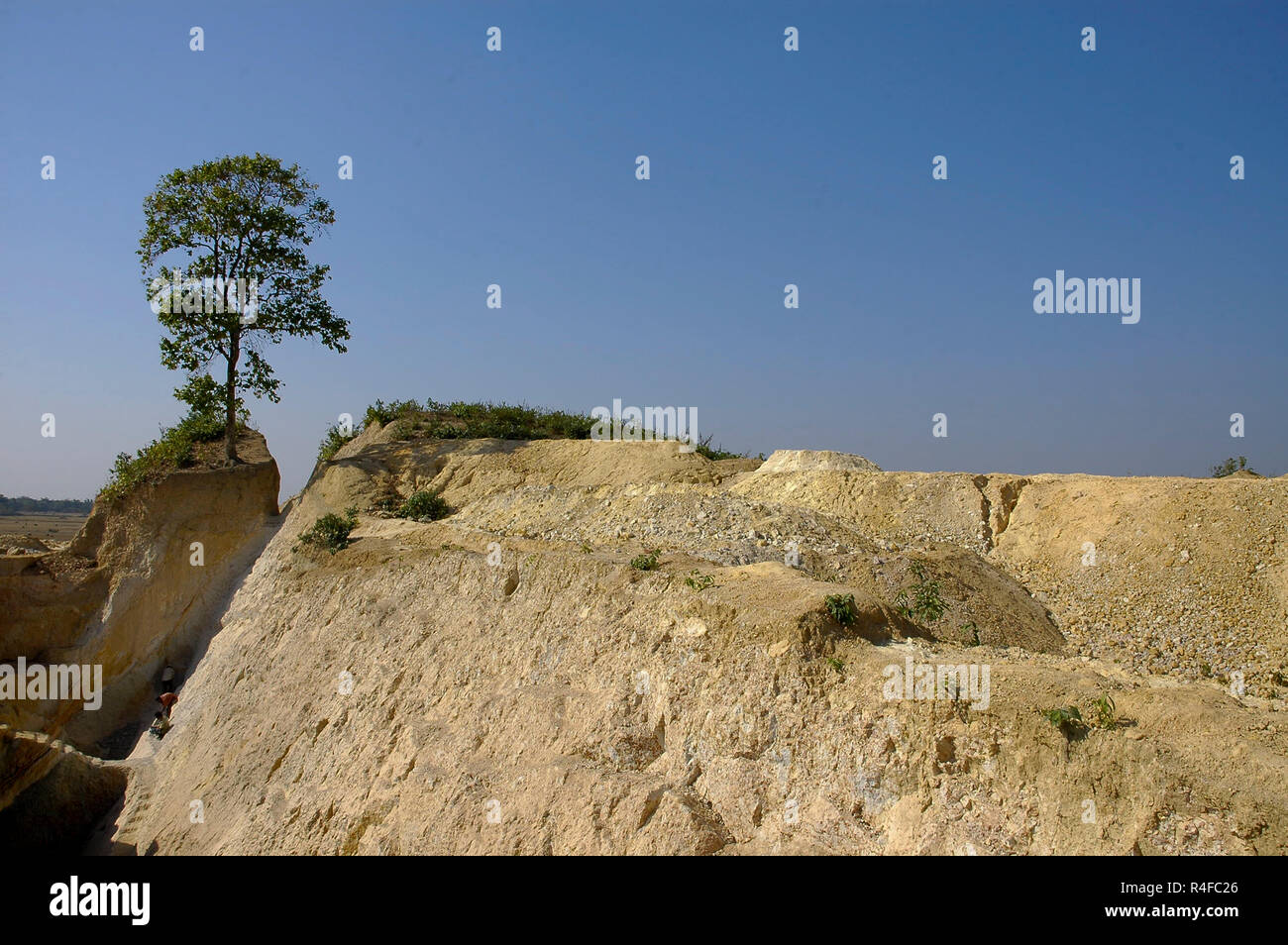 Ceramic Hill or White Hill at Durgapur. Netrokona, Bangladesh. Stock Photo