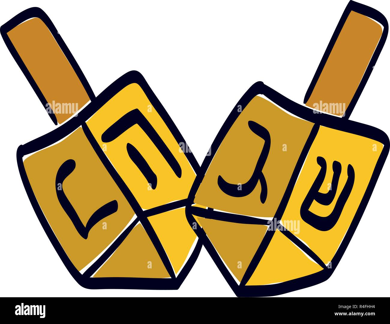 Jewish dreidel hanukkah icon vector illustration design Stock Vector