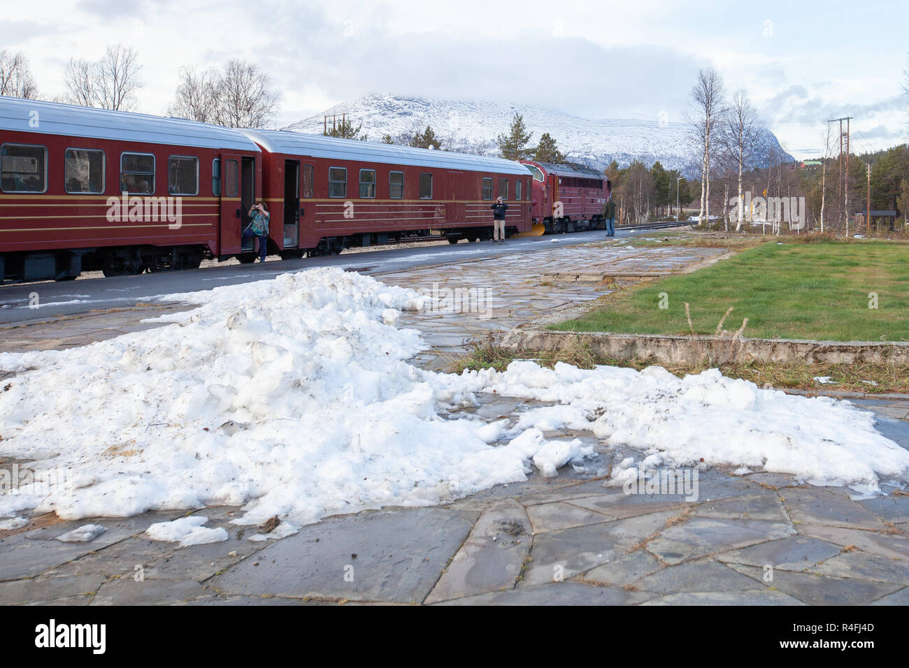 Bjorli Station - Rauma Railway from Andalsnes to Bjorli, Norway Stock Photo