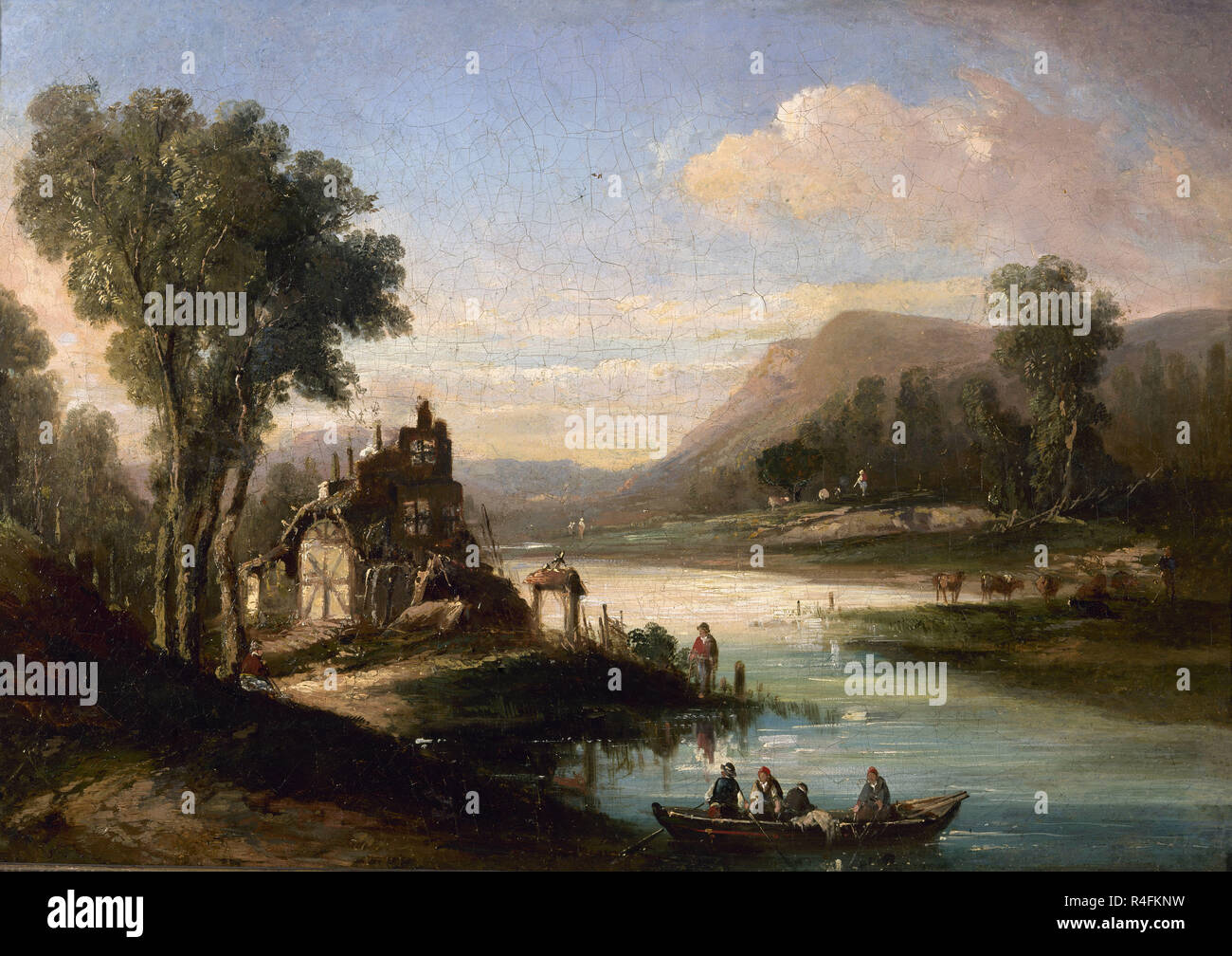 PAISAJE HOLANDES - SIGLO XIX. Location: PRIVATE COLLECTION. Stock Photo