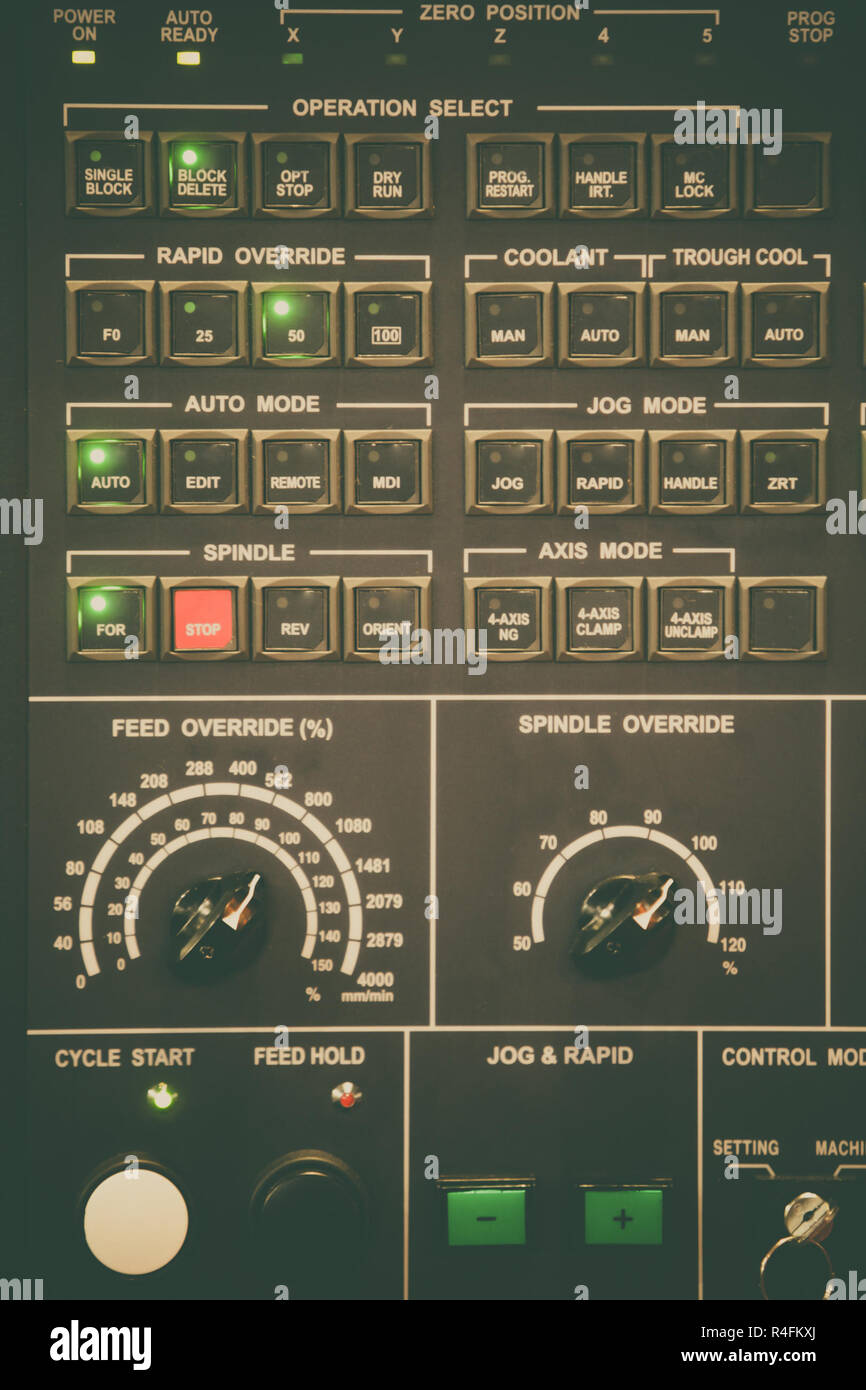 Control panel detail Stock Photo - Alamy