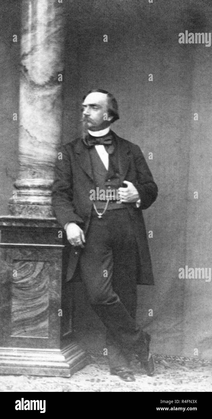 P- RETRATO DE ADELARDO LOPEZ DE AYALA (1828-1879) - S XIX. Author: LAURENT, JEAN. Location: PRIVATE COLLECTION. MADRID. SPAIN. Stock Photo