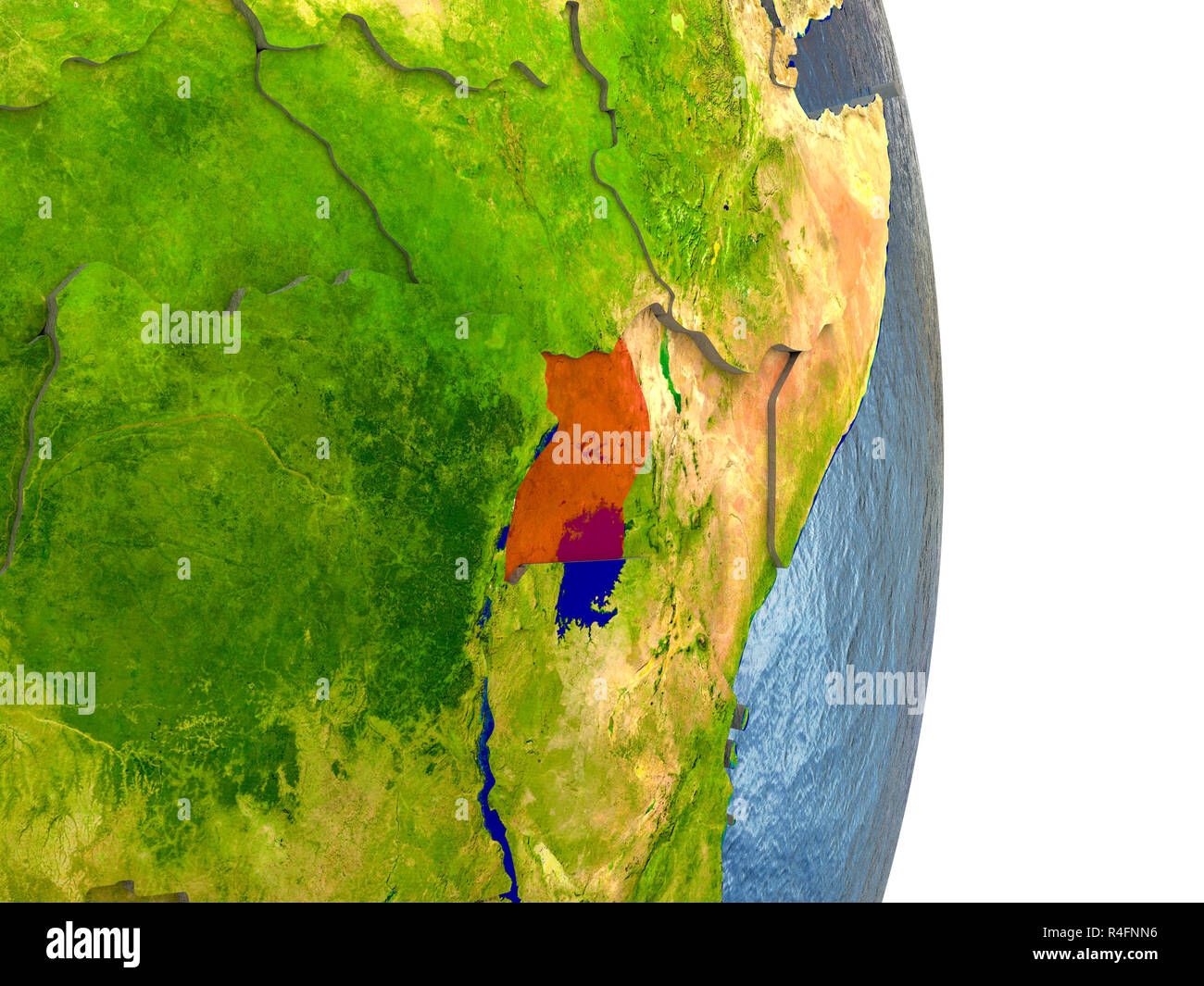 Map satellite geography uganda hires stock photography and images Alamy