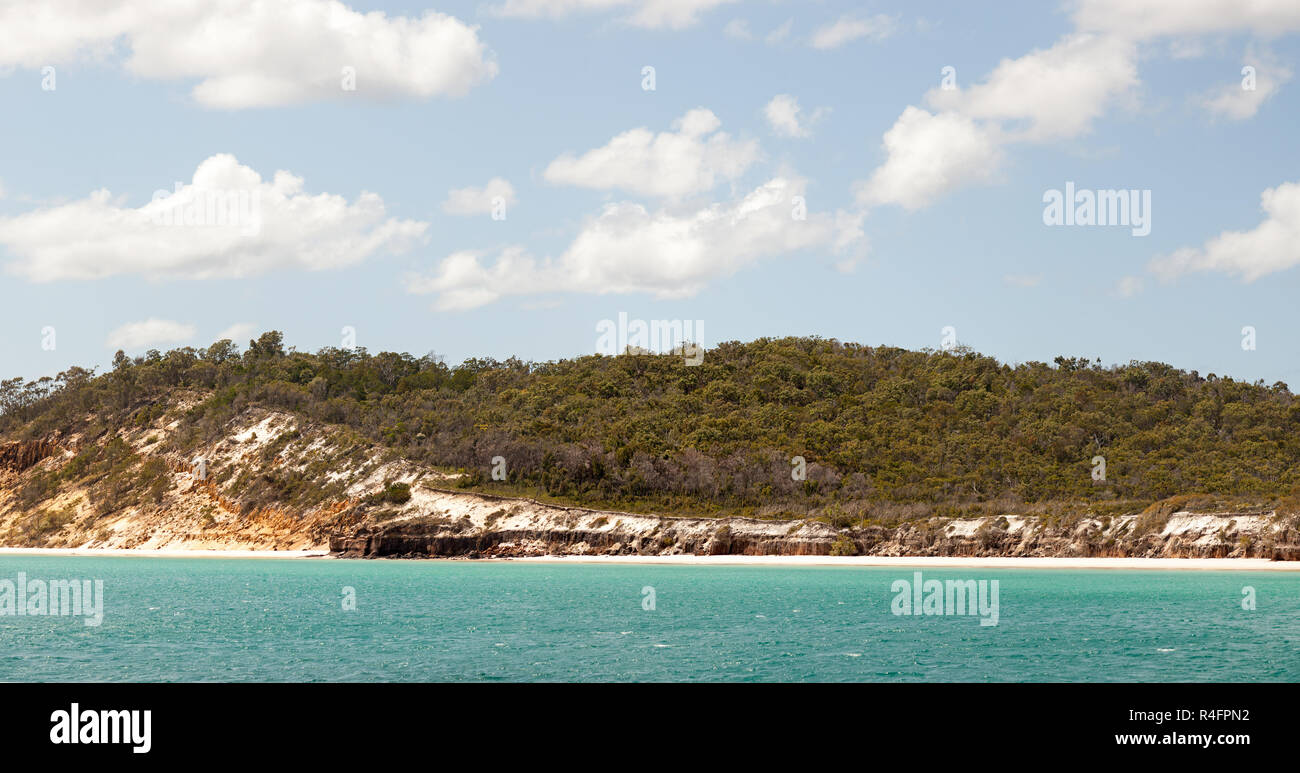 view of worlds largest sand island, Fraser Island Stock Photo