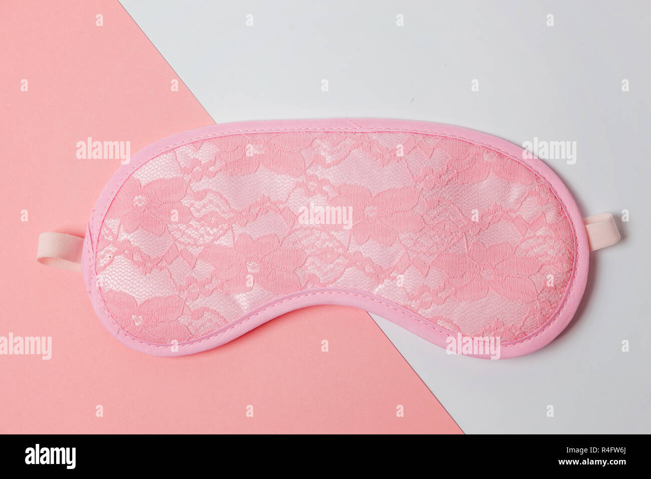 Sleeping Eye Mask Isolated On White And Pink Pastel
