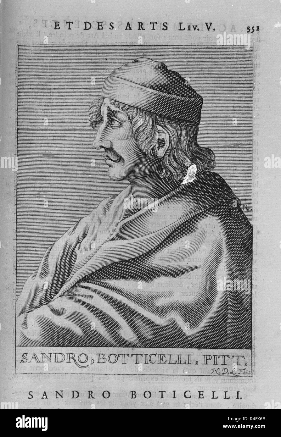 RETRATO DE SANDRO BOTTICELLI (1444/1510) - PINTOR DEL RENACIMIENTO ITALIANO. Location: PRIVATE COLLECTION. MADRID. SPAIN. Stock Photo