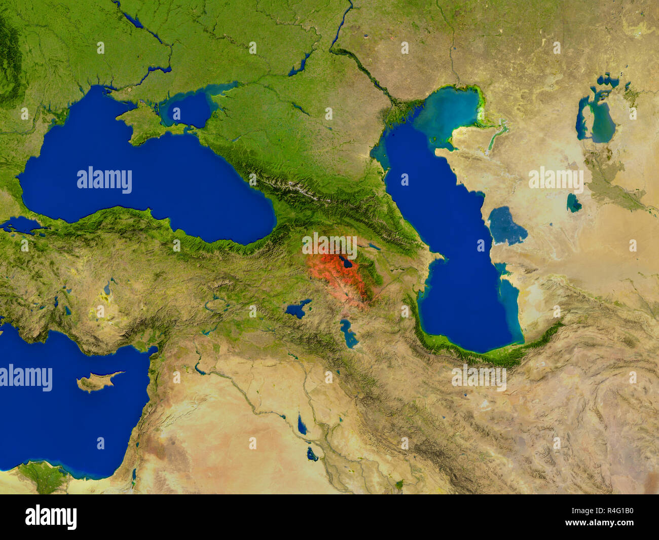 Map satellite geography armenia hi-res stock photography and images - Alamy