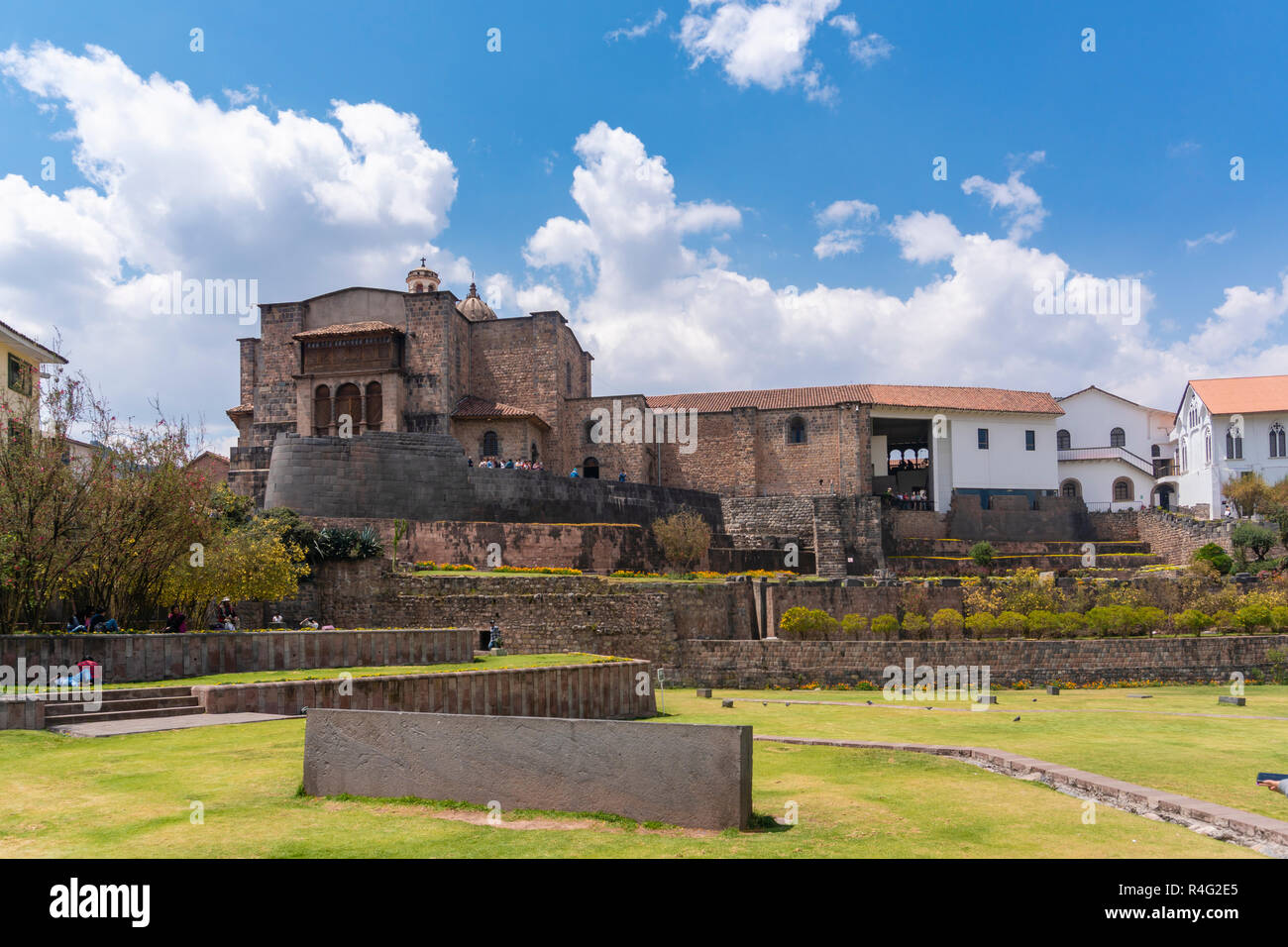 View of Qoricancha at Cusco Stock Photo