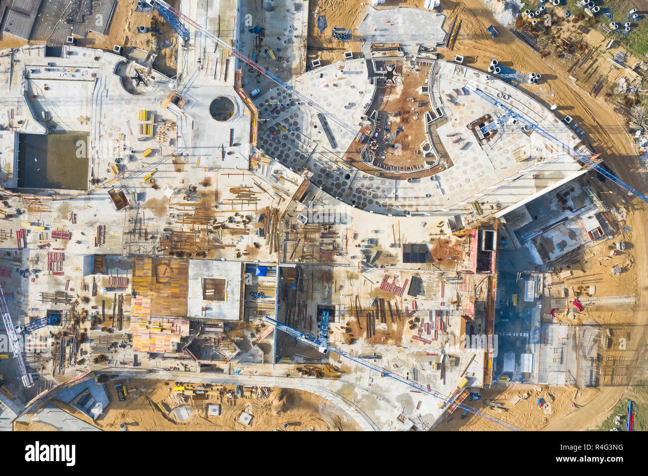 construction site - view from above Stock Photo