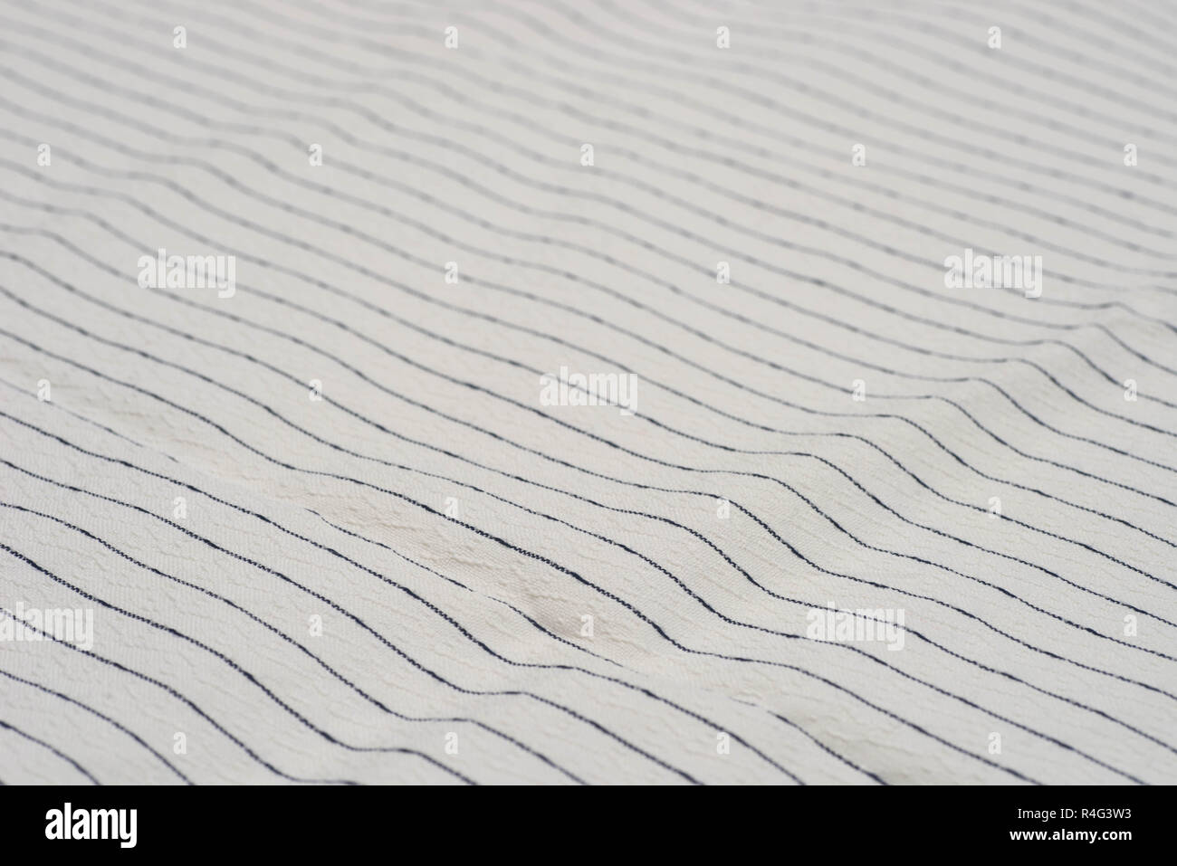 folded striped black and white textile background texture Stock Photo