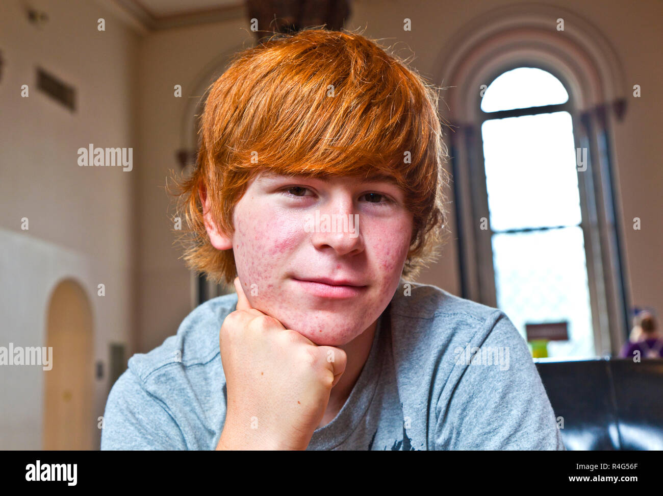 Cute Boy With Red Hair Stock Photo 226548743 Alamy