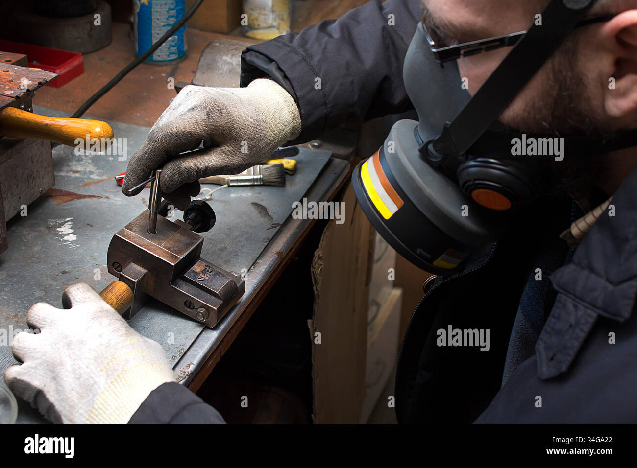 craftsman plant produces components for the machines. Stock Photo