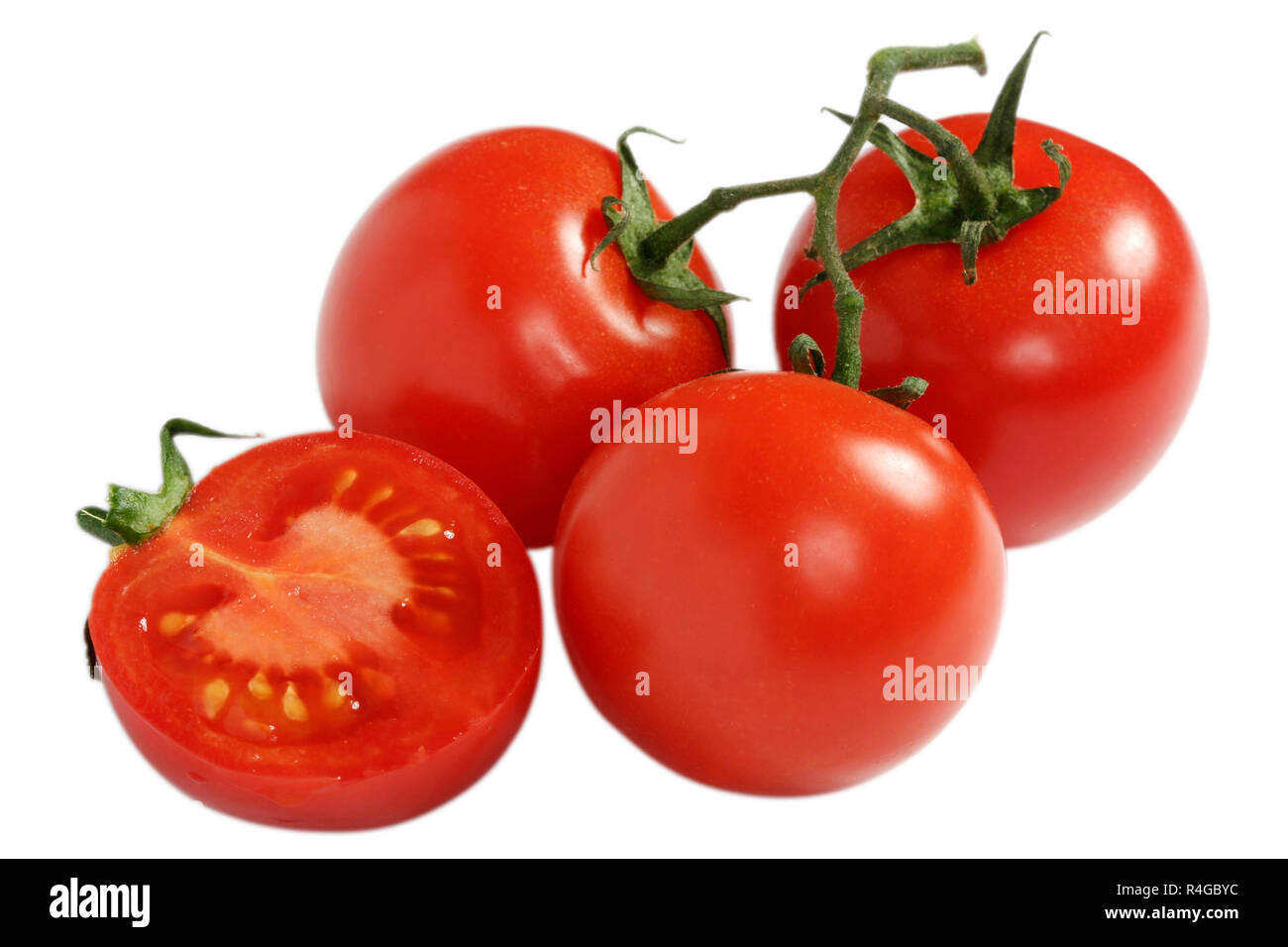 fresh red tomatoes isolated on white background Stock Photo - Alamy