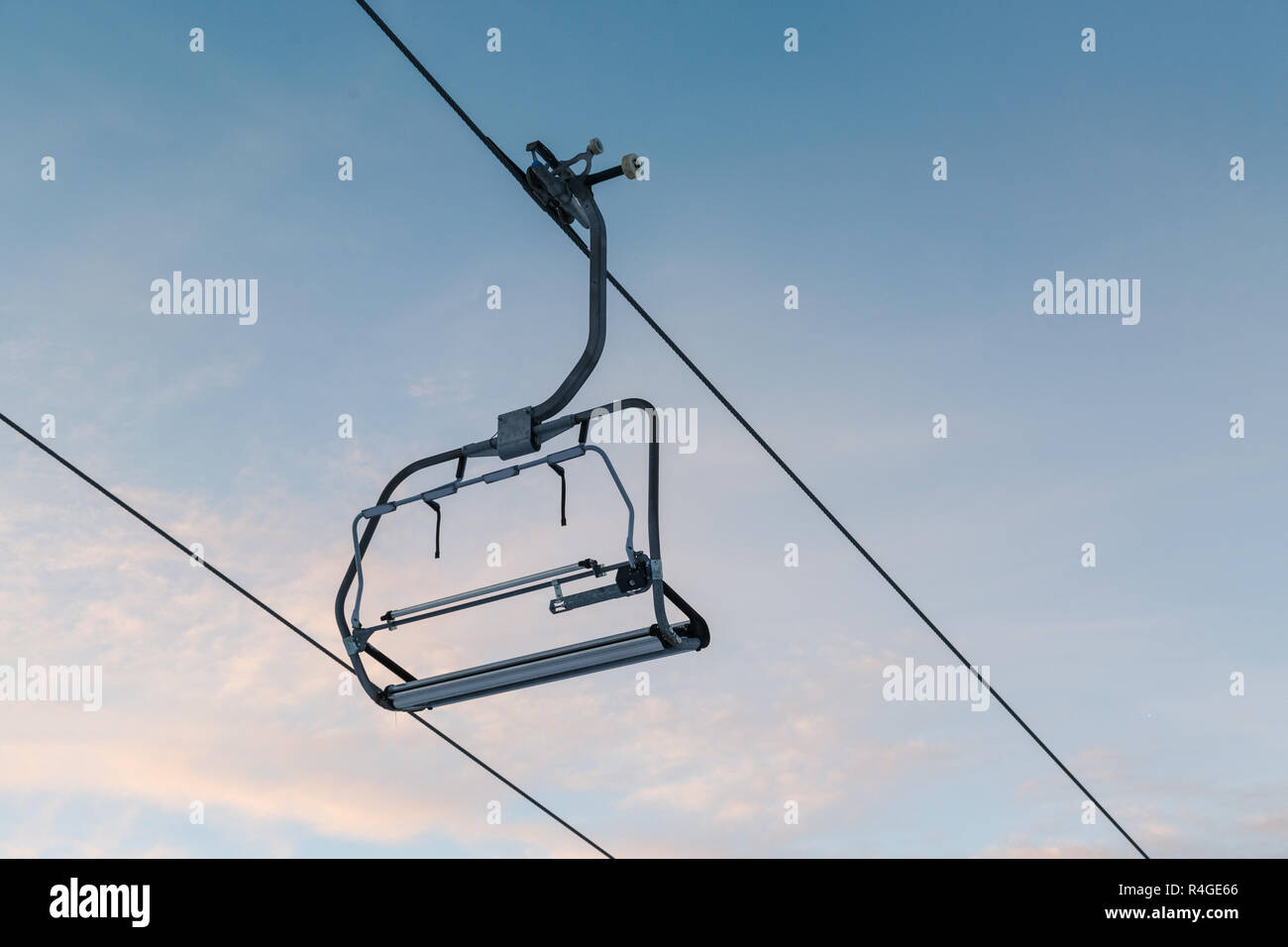 Ski lift chairs Stock Photo Alamy