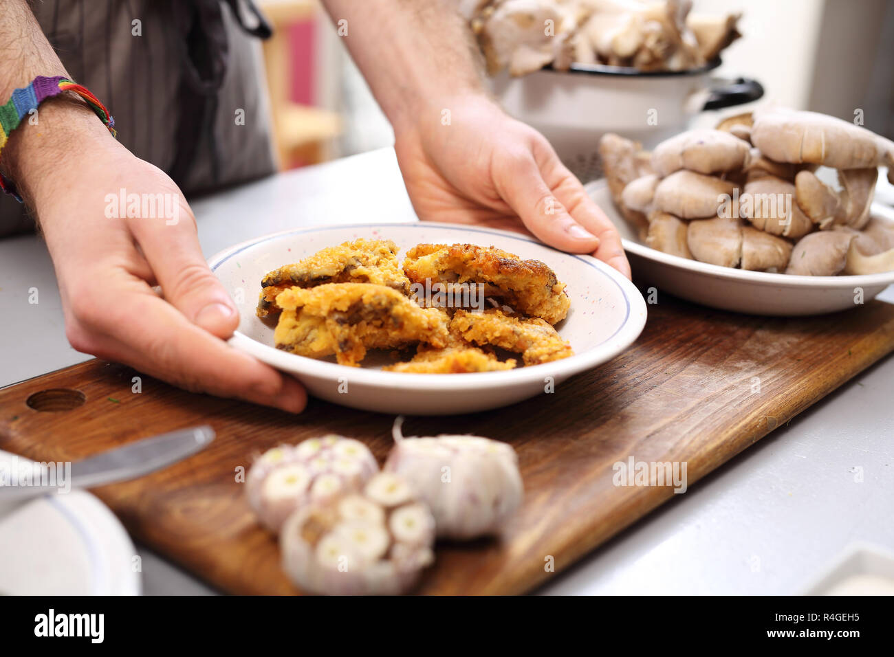 oyster sauce vegan dish. Stock Photo