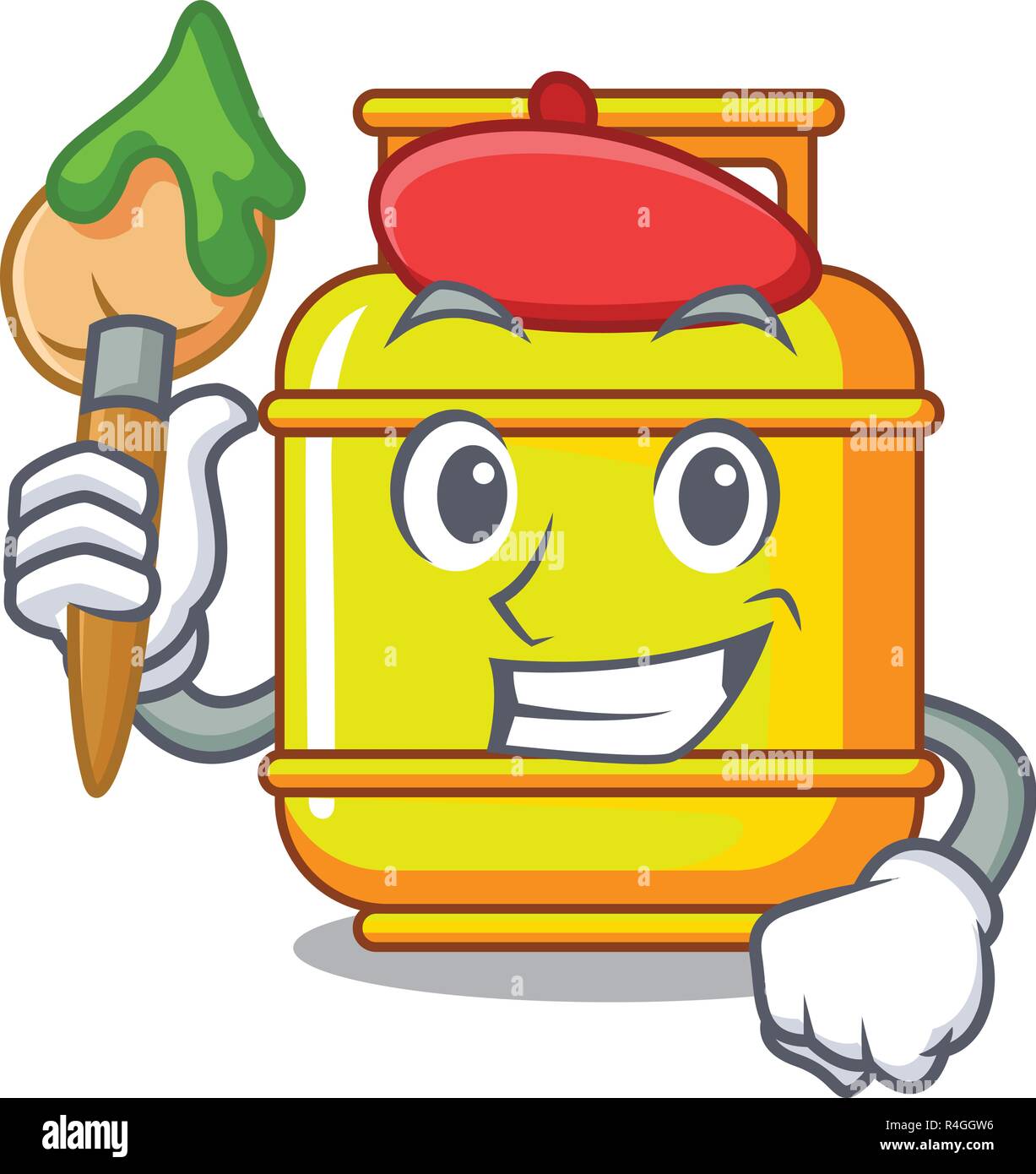 Artist flammable gas tank on cartoon the Stock Vector Image & Art - Alamy