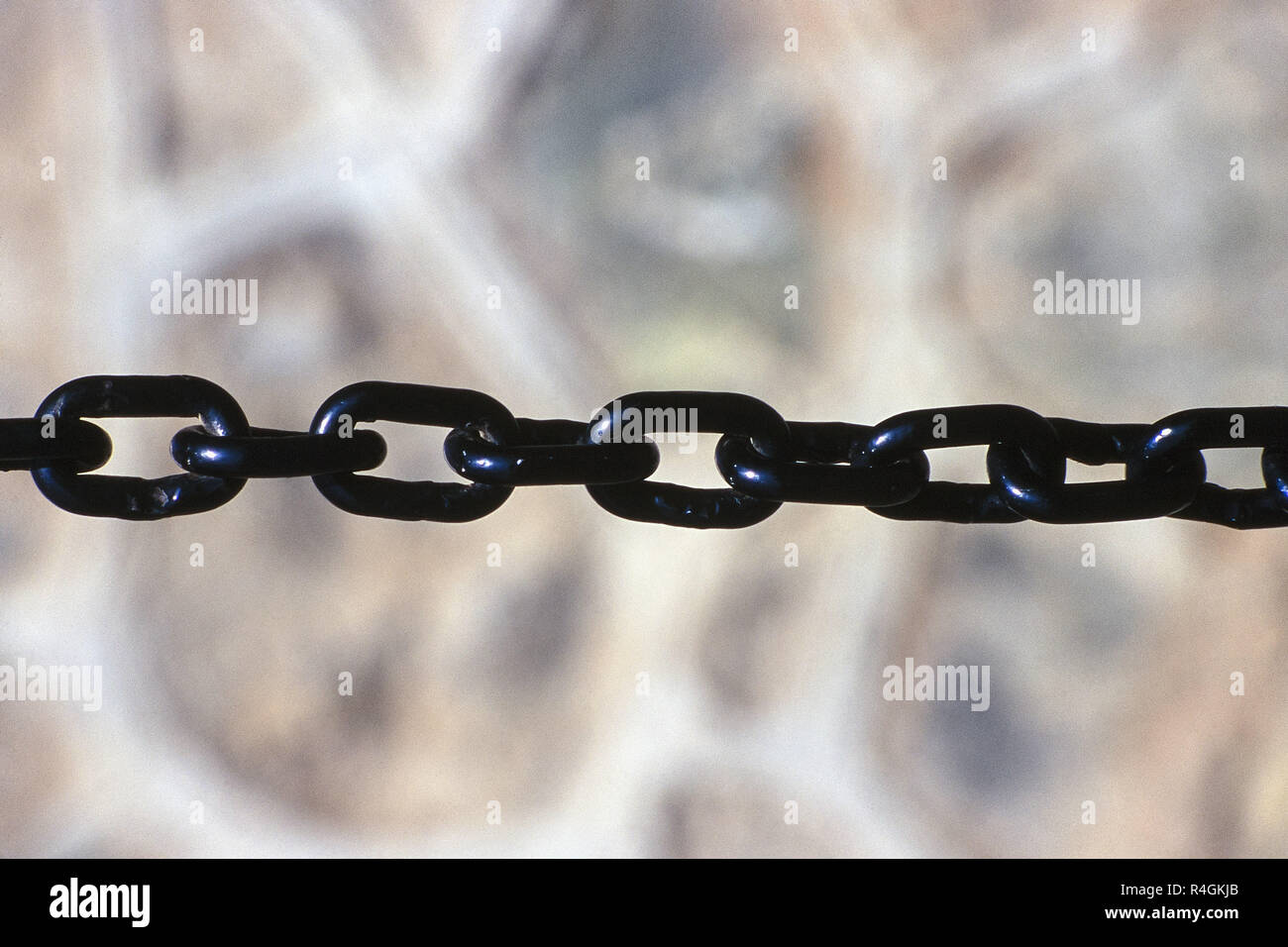 Iron chain link, Pune, Maharashtra, India, Asia Stock Photo