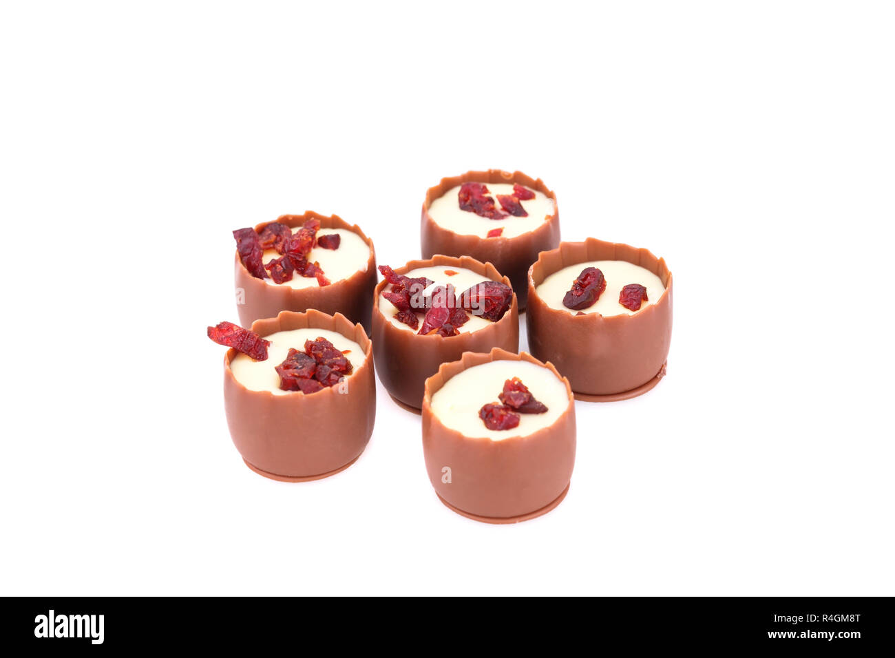 Heap of chocolate isolated on white background. Stock Photo