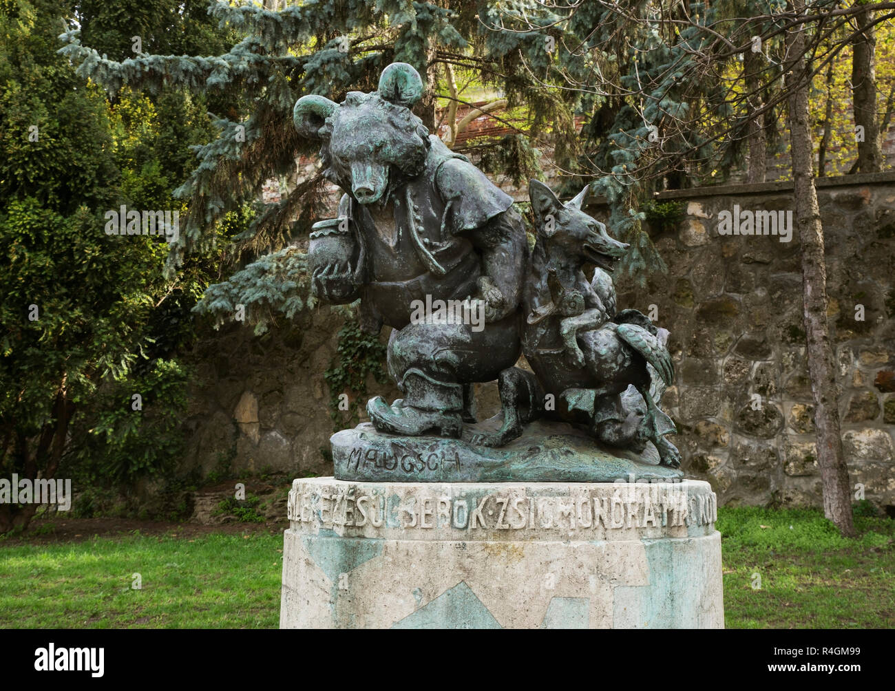 Monument of poetry of Sebok Zsigmond in Budapest. Hungary Stock Photo